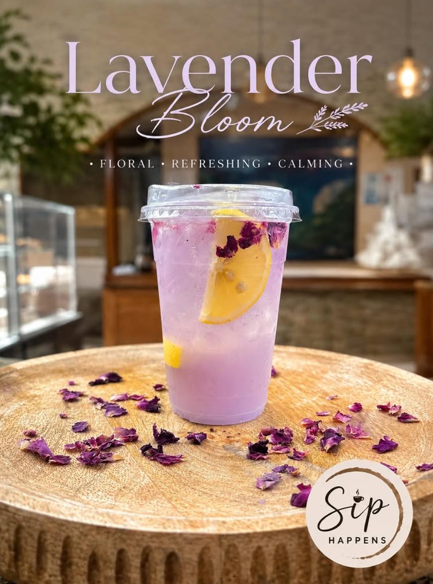 Lavender Bloom — lavender lemonade with rose petals